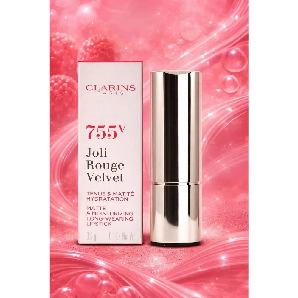 Clarins Joli Rouge Velvet 755V Litchi Matte Moisturizing Refillable Lipstick